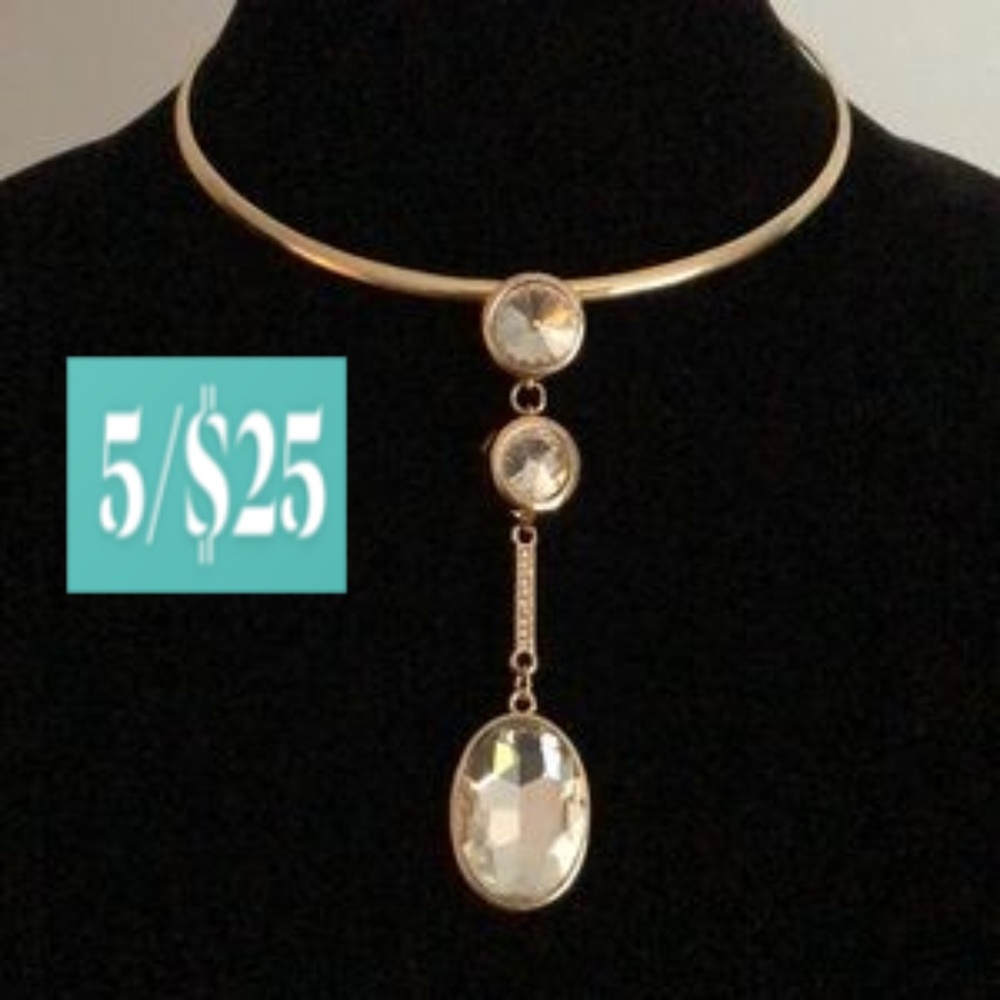 Erica Lyons Gold Tone Choker Necklace